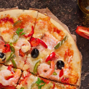 Pizza de Camarão: 14.800 Kz / 19.500 Kz